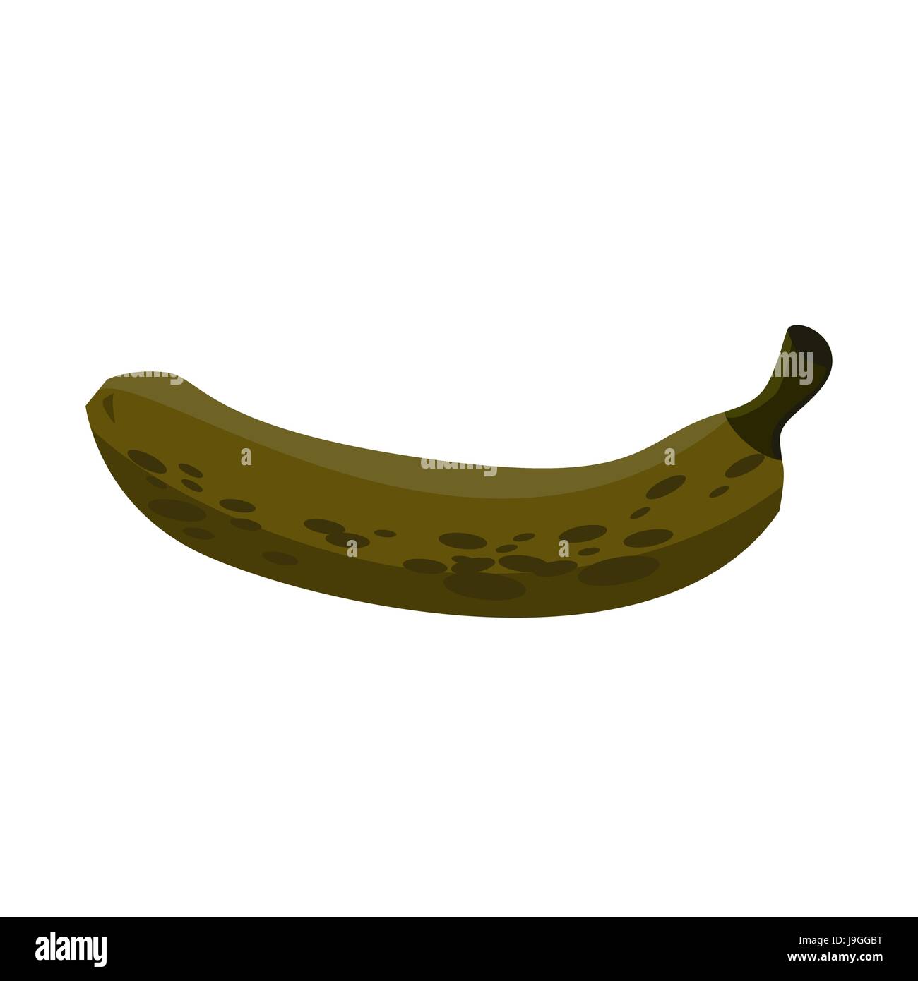 Banana marcia il giorno 4. Decaduta a frutto giallo. Vecchio rovinato feto Illustrazione Vettoriale