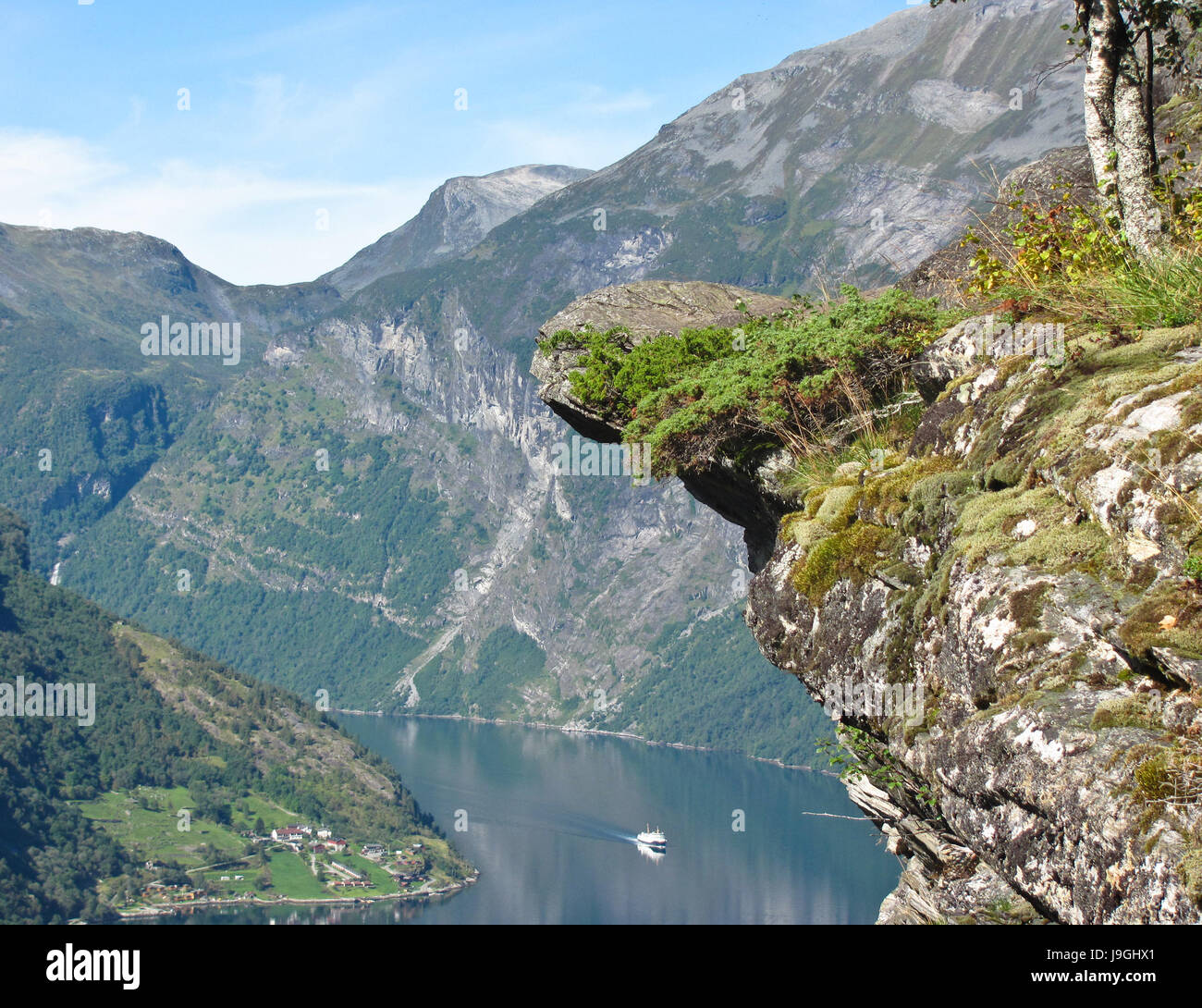 Flydalsjuvet a Geranger fjord, Norvegia Foto Stock