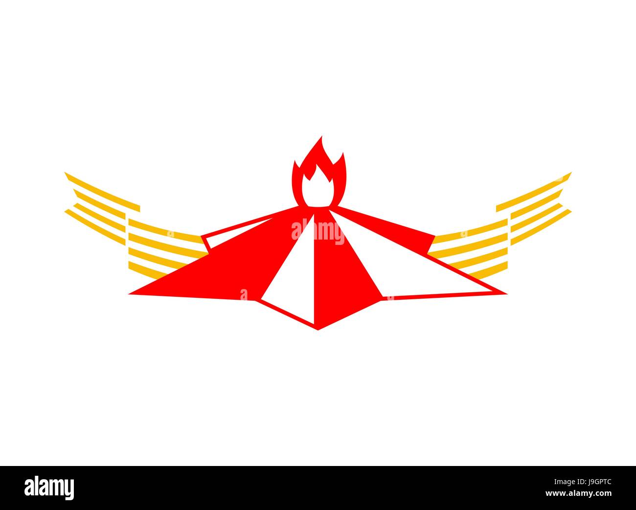 La fiamma eterna simbolo è giorno della vittoria il 9 maggio. Federazione Nazionale Militare di vacanza Illustrazione Vettoriale