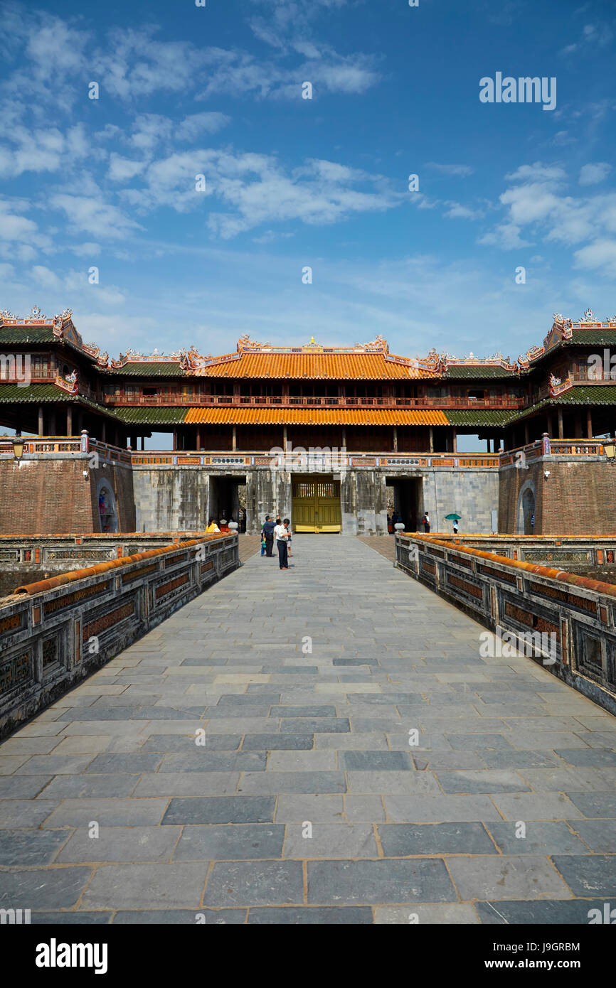 Ong Gateway Mon a storica Hue Citadel (Città Imperiale), tonalità North Central Coast, Vietnam Foto Stock