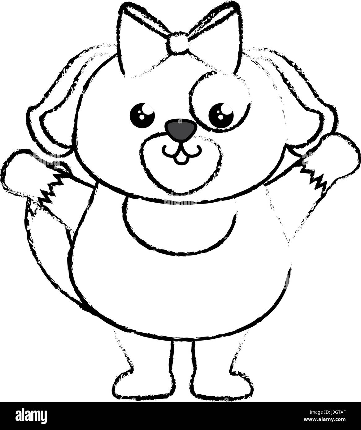 Kawaii icona animale Illustrazione Vettoriale