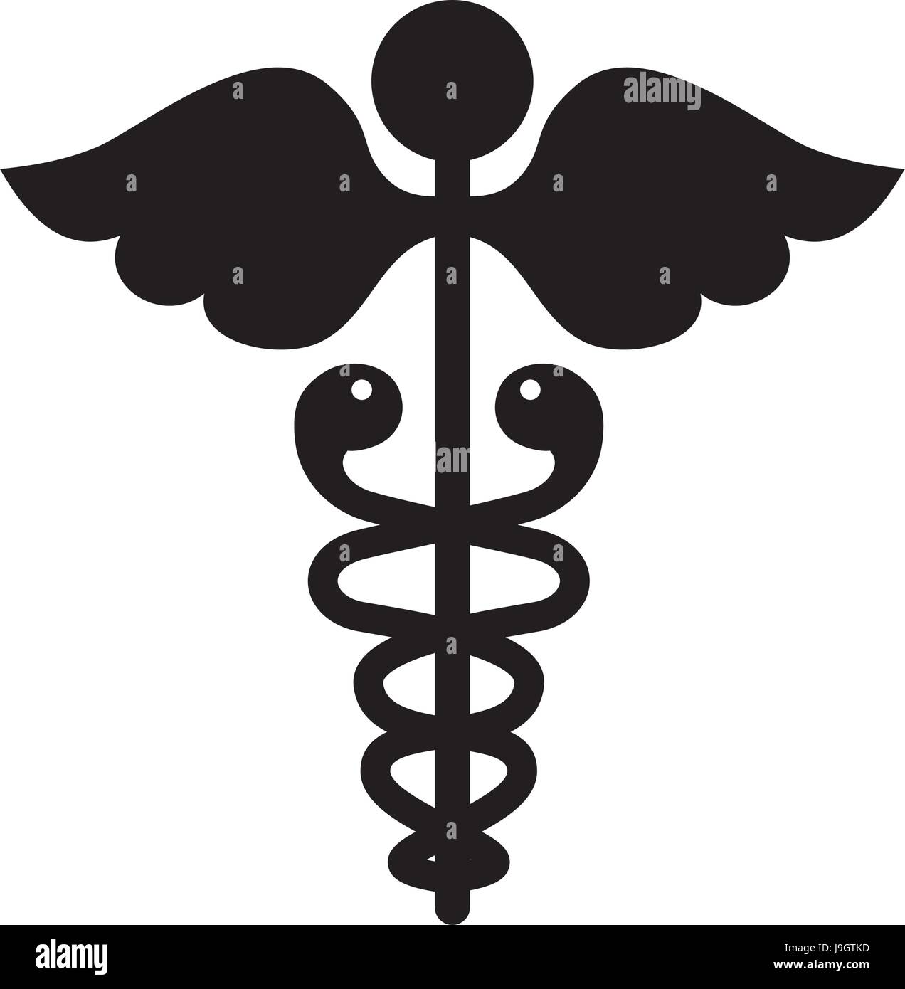 Icona nero simbolo di medico Illustrazione Vettoriale