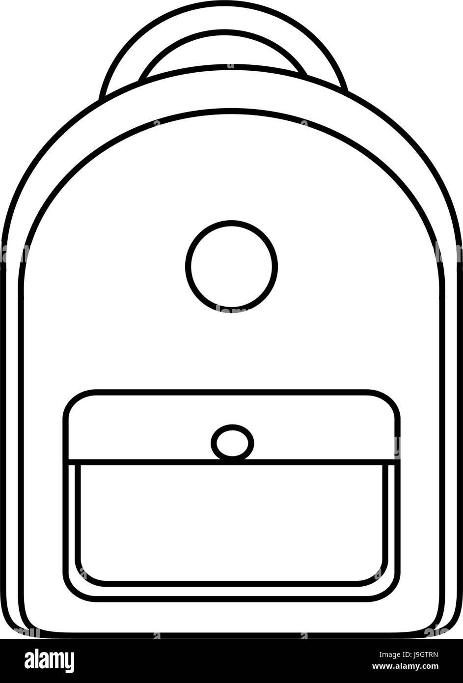 Scuola icona zaino Illustrazione Vettoriale
