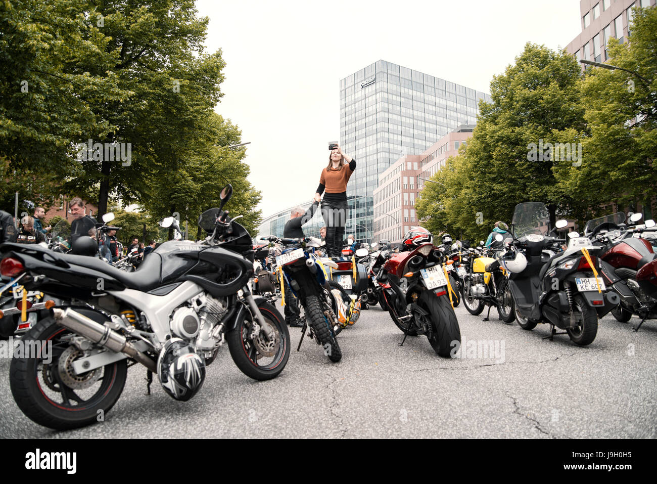 MoGo Gottestdienst Motorrad Foto Stock