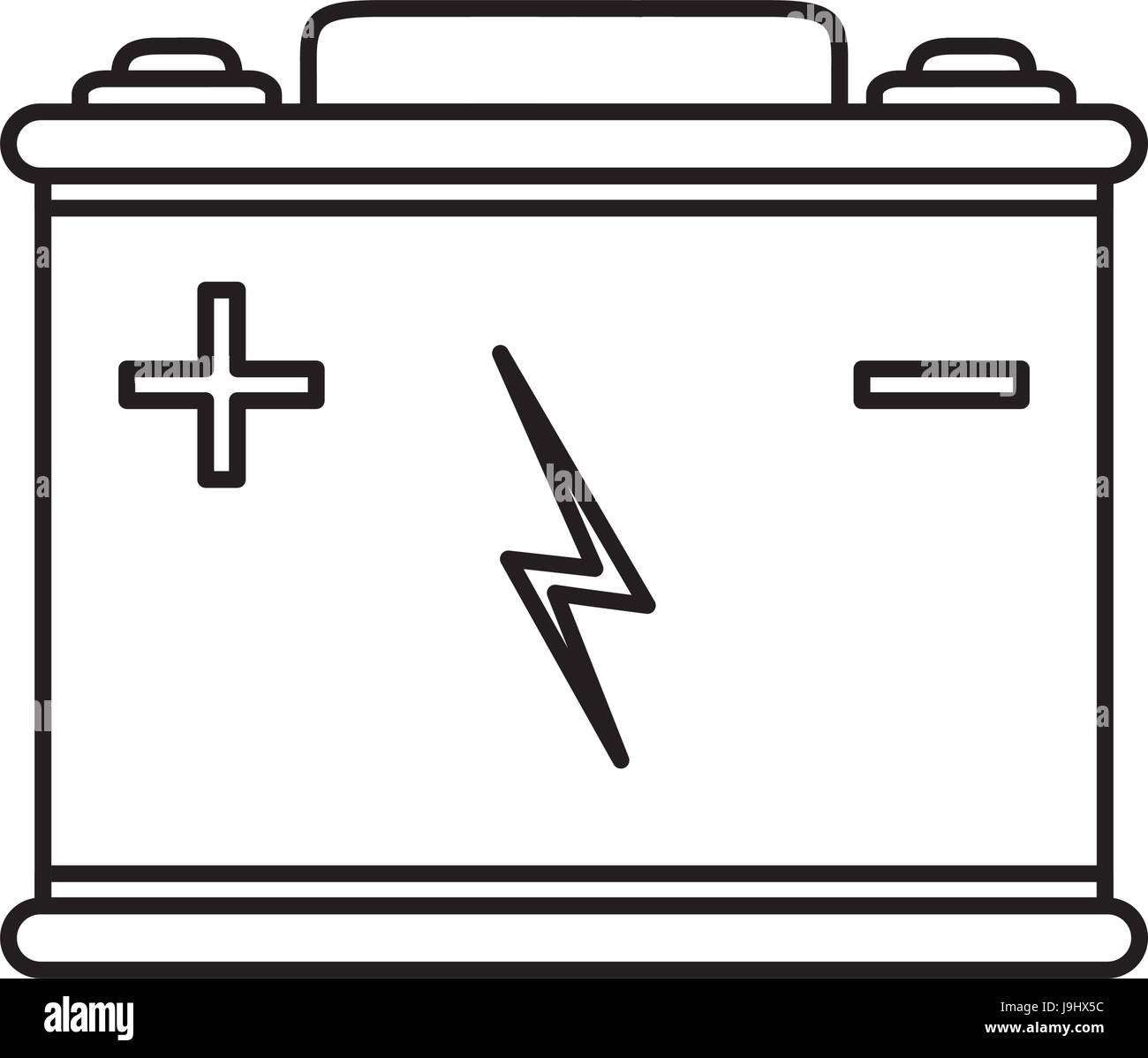 Auto icona della batteria Illustrazione Vettoriale
