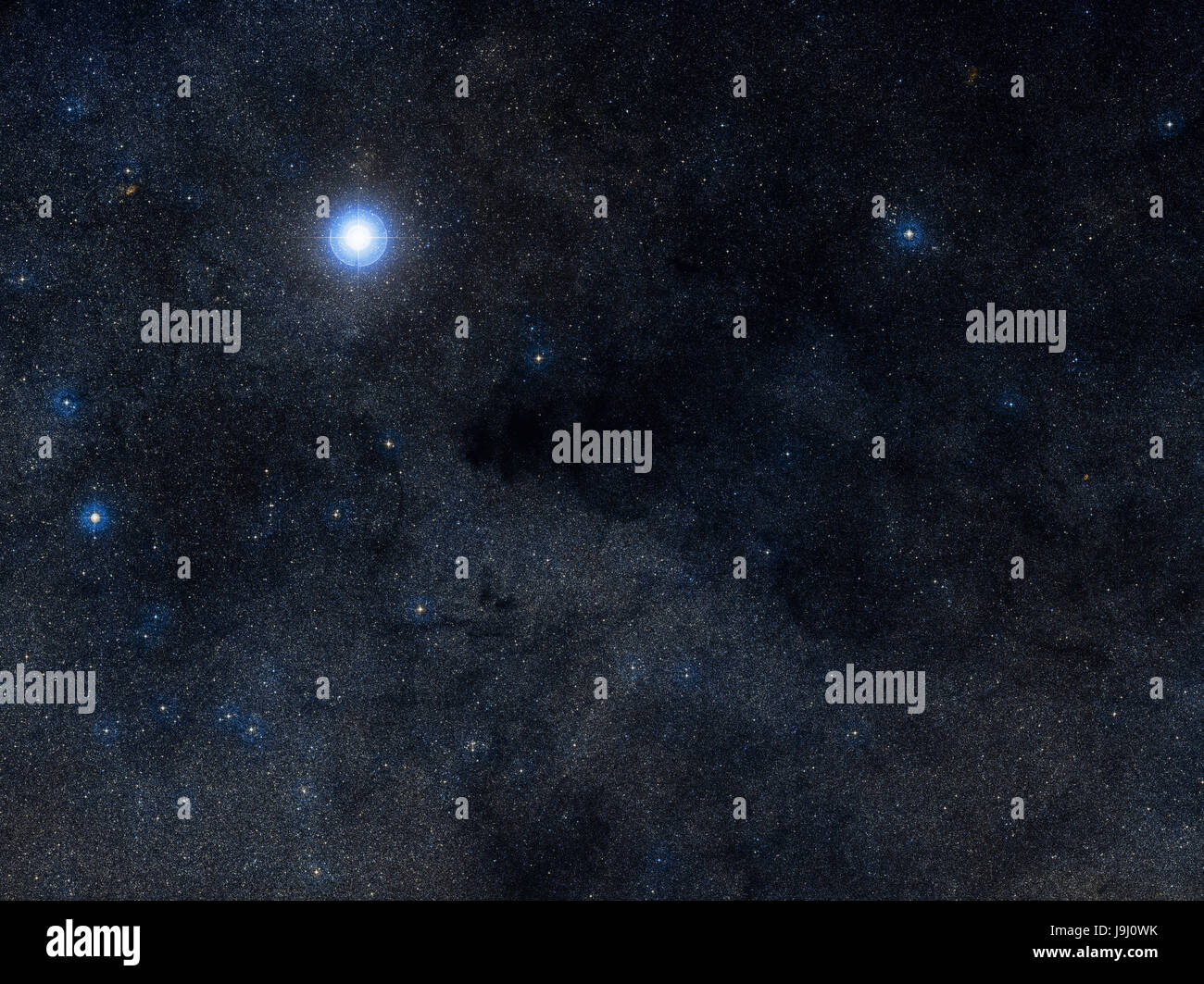 Coalsack nebulosa oscura nella costellazione Crux - Southern Cross. Foto Stock