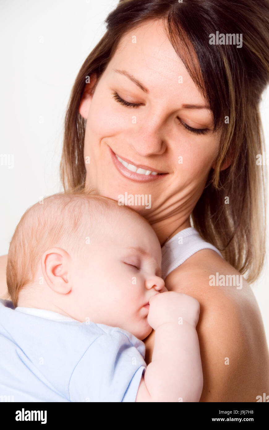 Figlio, sogno, baby, dormire dormire, madre, MOM, ma mamma, generazione, calma, Foto Stock