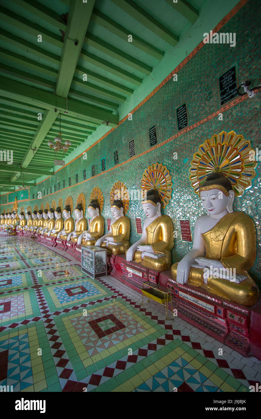 Myanmar, vicino a Mandalay, Sagaing Città, Sagaing Hill, U Min Thone-Se Pagoda Foto Stock