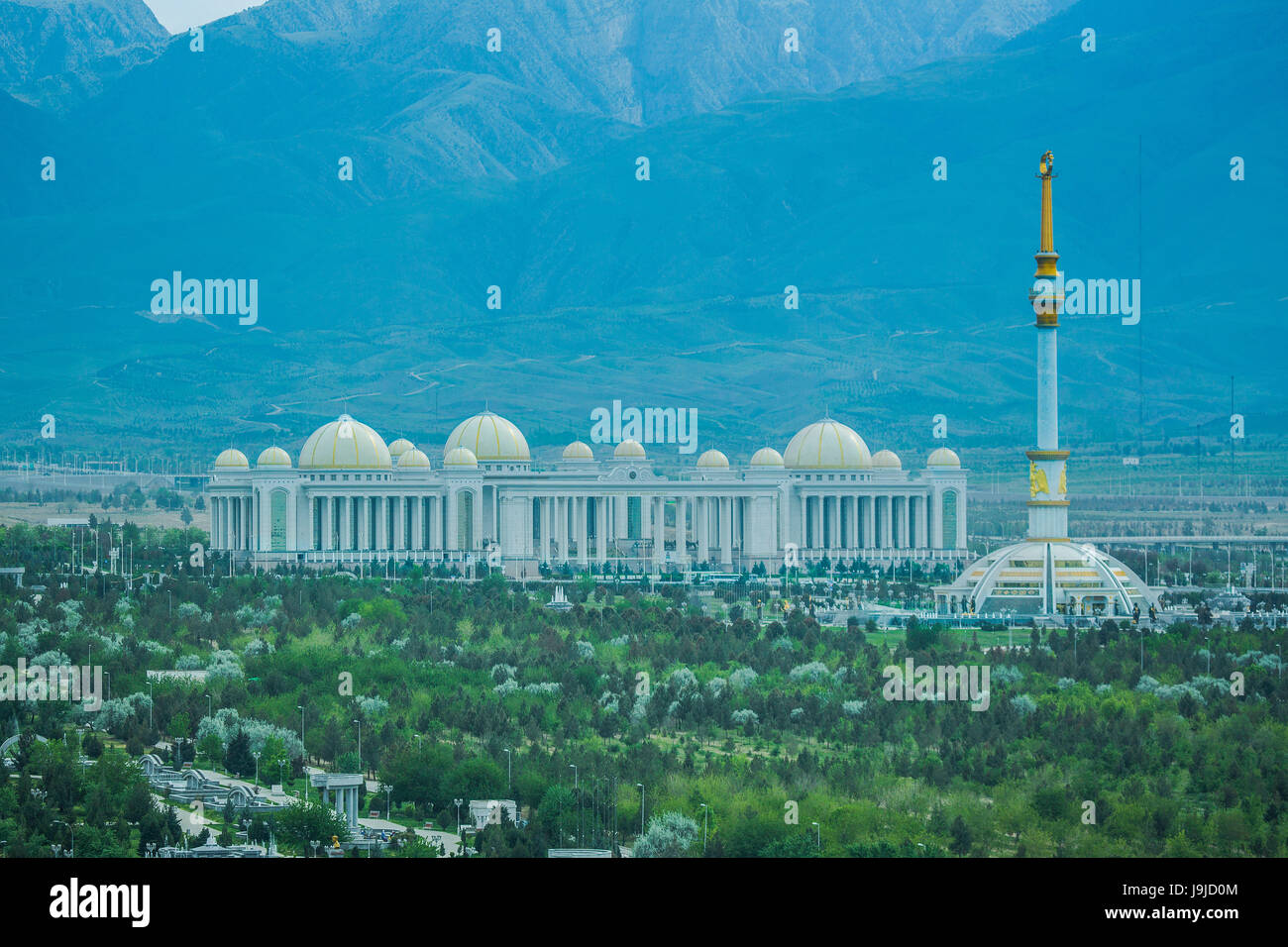 Turkmenistan, Aşgabat Città, Parco Indipendenza Foto Stock