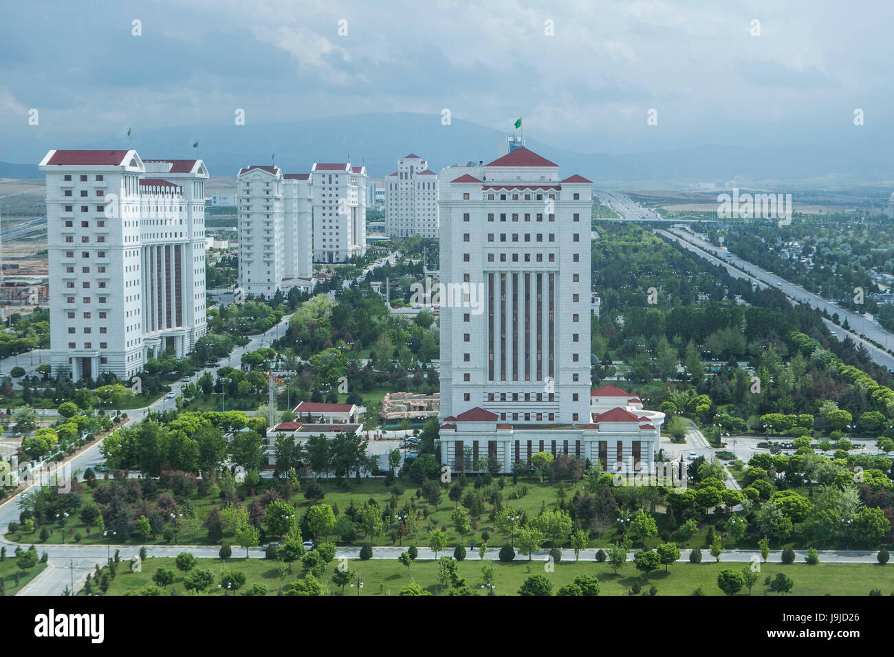 Turkmenistan, Aşgabat Città Nuova città complessa Foto Stock