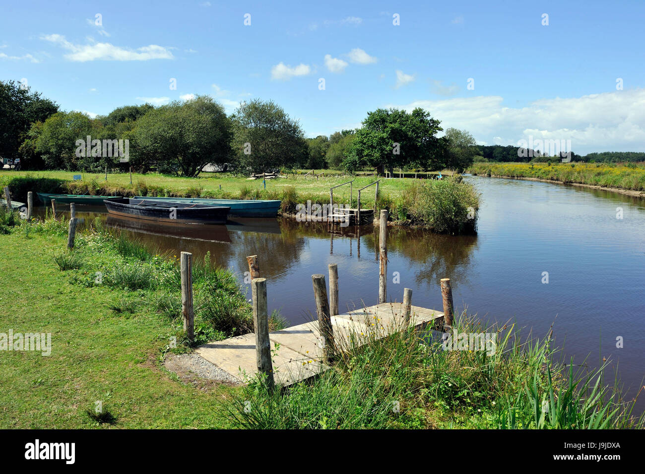 Francia, Loire Atlantique, Briere Parco Naturale Regionale, Saint Lyphard, porto di Breca Foto Stock