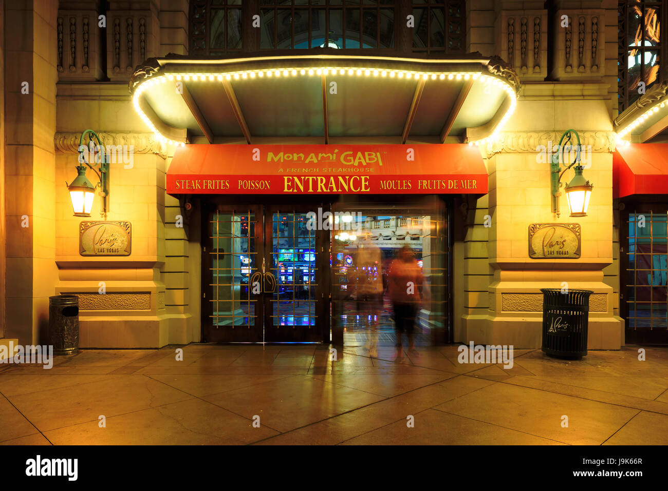 Ingresso a Parigi Hotel e Casinò di Las Vegas, Nevada. Foto Stock