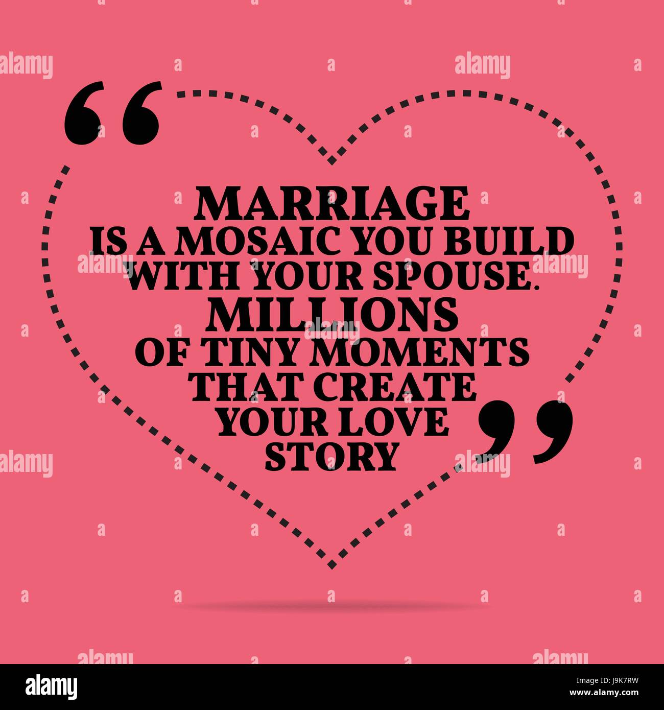 Di ispirazione amore il matrimonio preventivo. Il matrimonio è un mosaico  di costruire con il vostro coniuge. Milioni di piccoli momenti che crea la  tua storia di amore. Semplice trend Immagine e