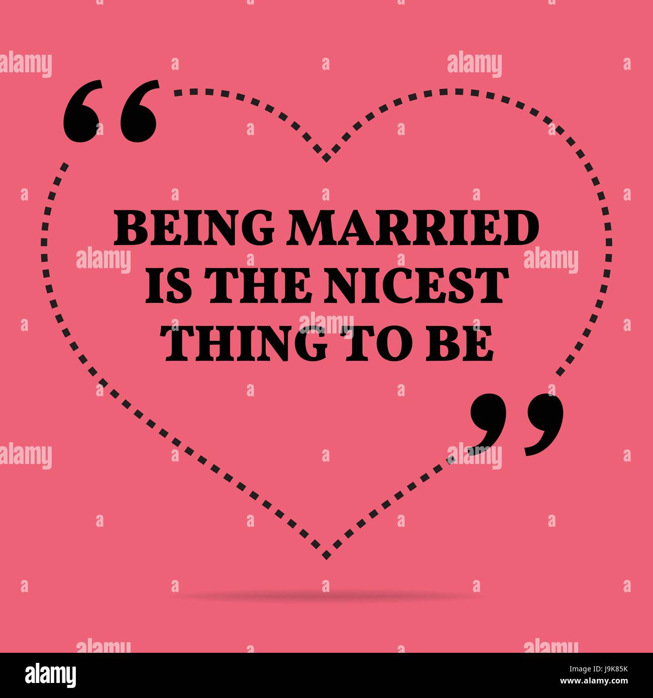 Di ispirazione amore il matrimonio preventivo. Essendo sposato è la più bella cosa che per essere. Semplice design alla moda. Illustrazione Vettoriale