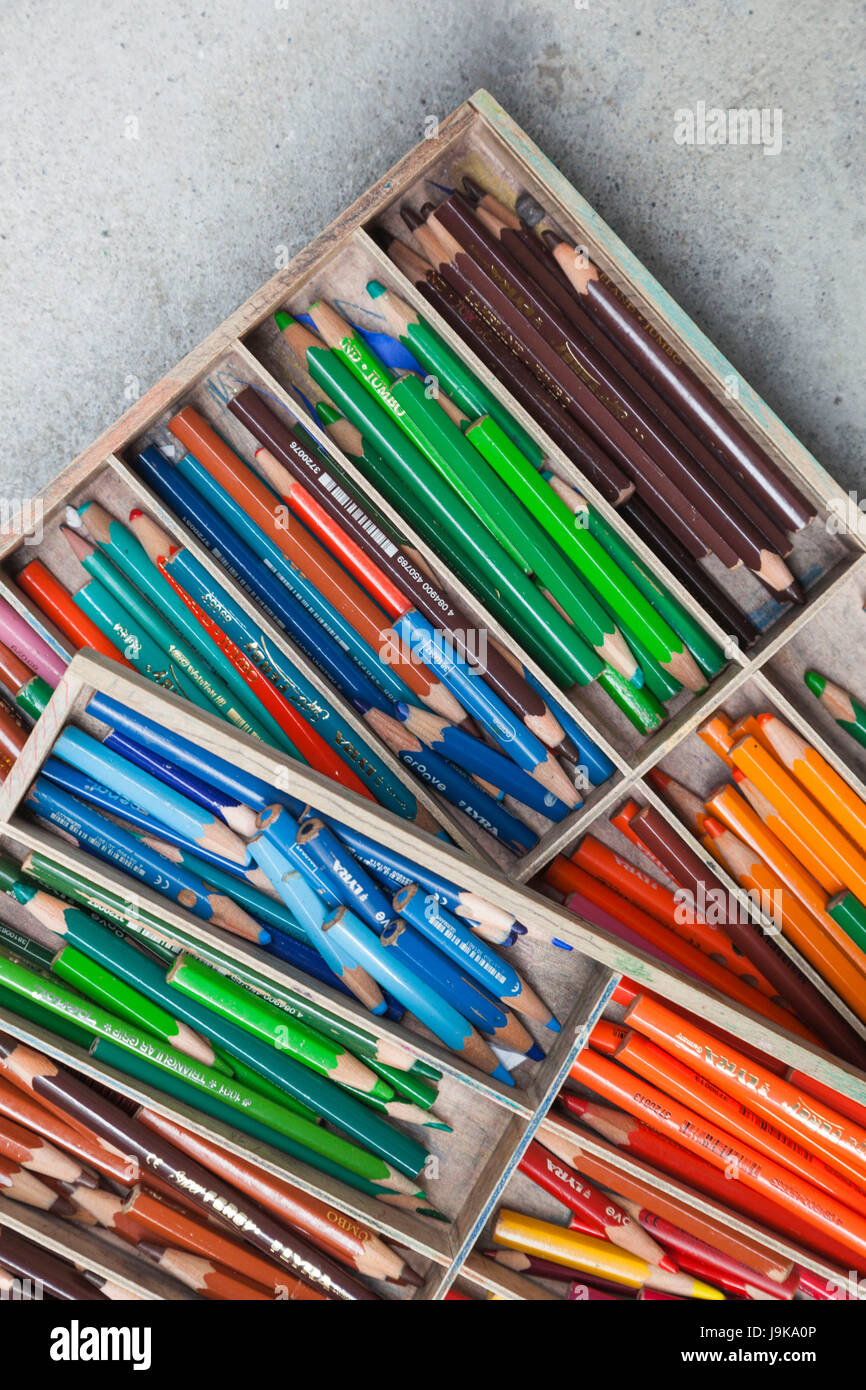 La Danimarca, la Zelanda, Ishoj, matite colorate Foto Stock