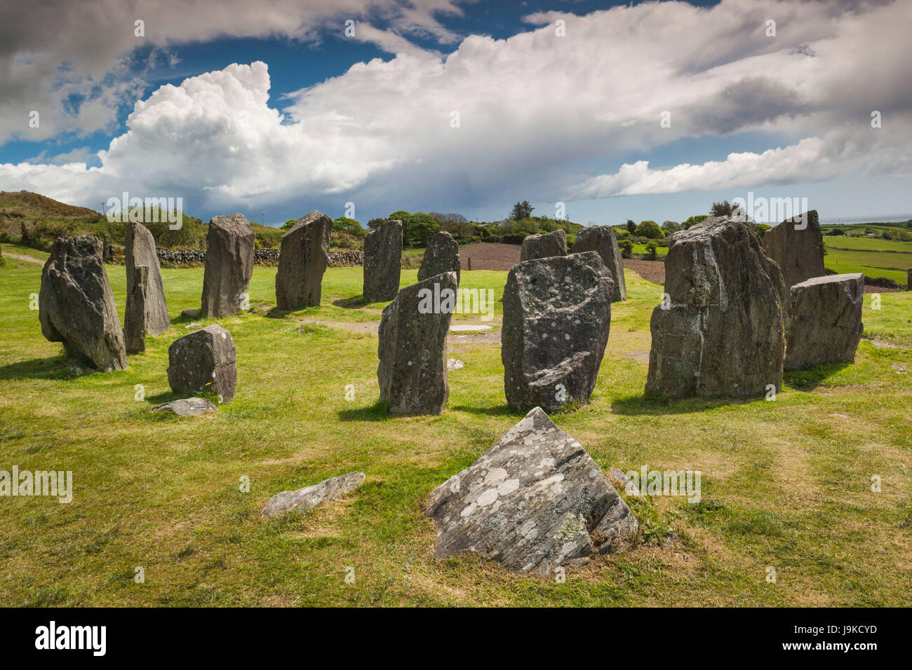 L'Irlanda, nella contea di Cork, Drombeg, Drombeg Stone Circle, quinto secolo Foto Stock