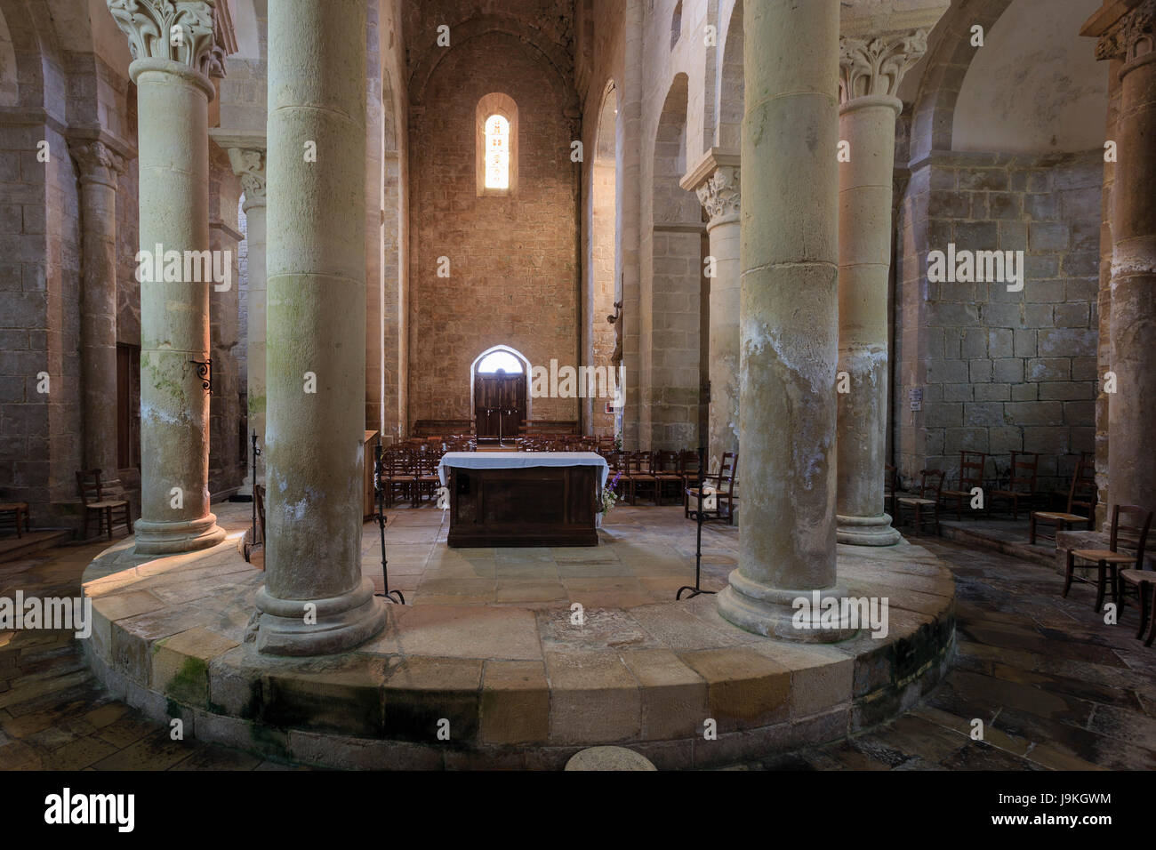 Francia, Correze, Saint Robert, etichettati Les Plus Beaux Villages de France (i più bei villaggi di Francia), la chiesa Foto Stock