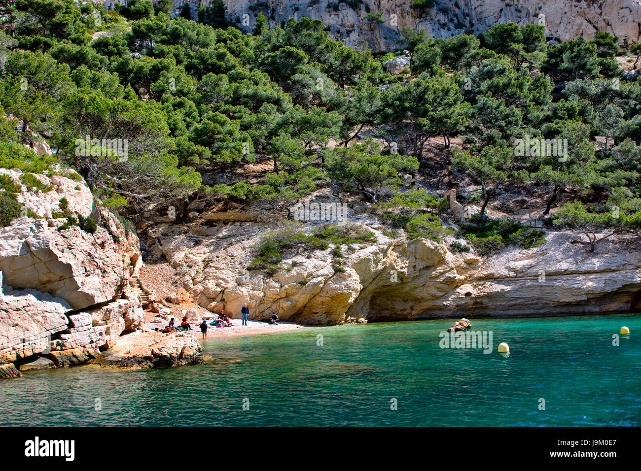 Calanques costa vicino a Marsiglia in Provenza Foto Stock