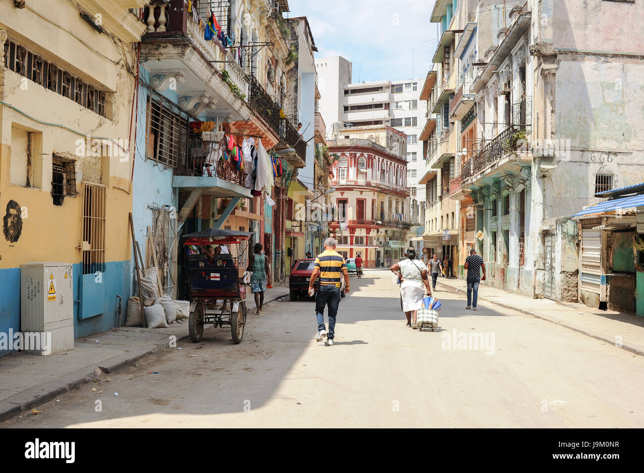 Street View di Havana, Cuba Foto Stock
