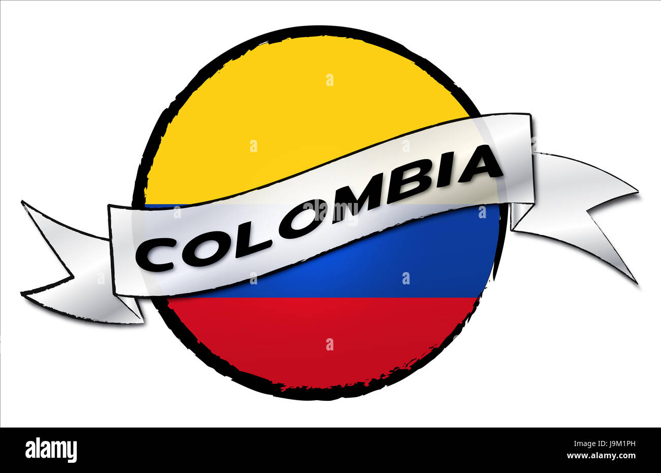 America latina, colombia, america, bandiera, farmaci, viaggio, pulsante, latino, banner, Foto Stock