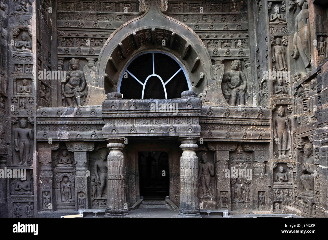 Grotte di Ajanta, Aurangabad, Maharashtra, India, Asia Foto Stock