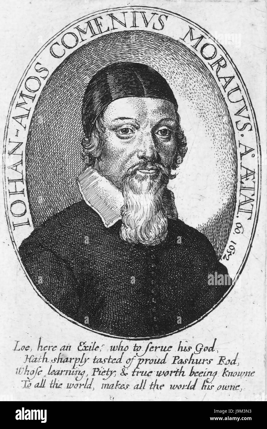 JOHN AMOS COMENIUS (1592-1670) Repubblica ceca filosofo educativo Foto Stock