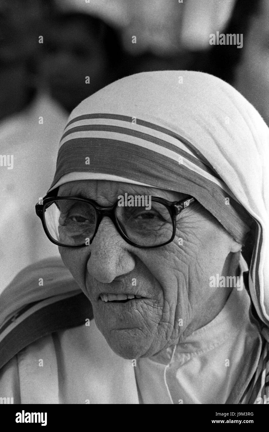 Indiano cattolico romano nun, Madre Teresa, India, Asia, NOMR Foto Stock