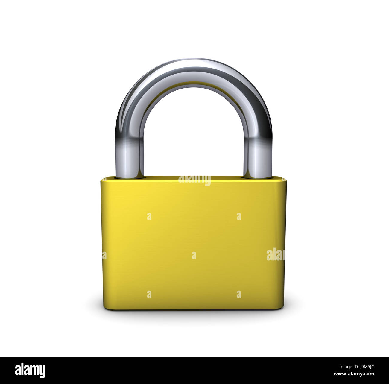 Lucchetto di sicurezza e il simbolo di sicurezza concept 3D'icona illustrazione su sfondo bianco. Foto Stock