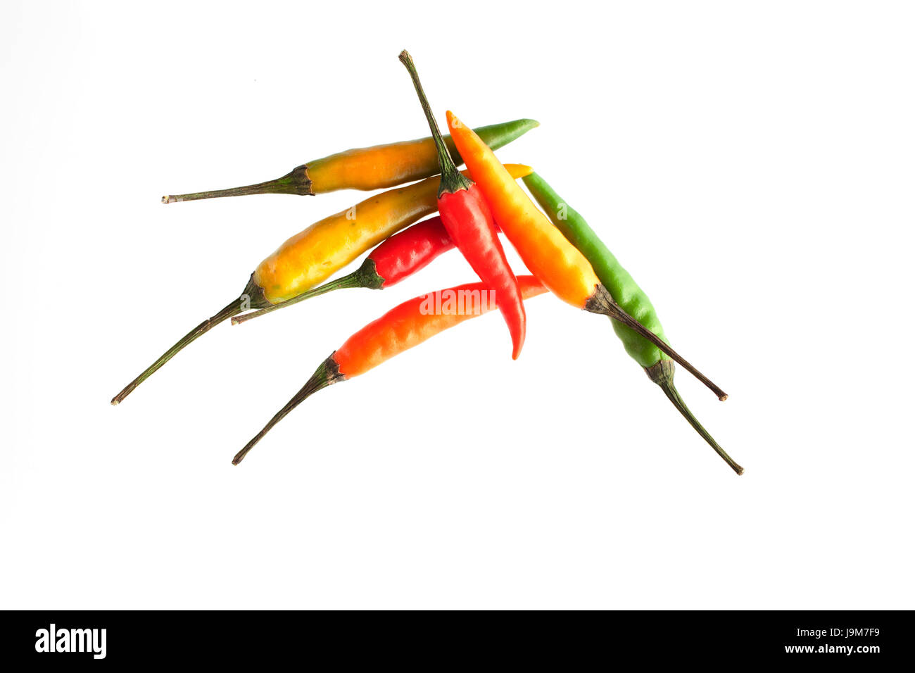 Peperoncino, peperoncino, verde, rosso, giallo, peperoncino, Red Hot Chili Peppers, peperoncino Foto Stock