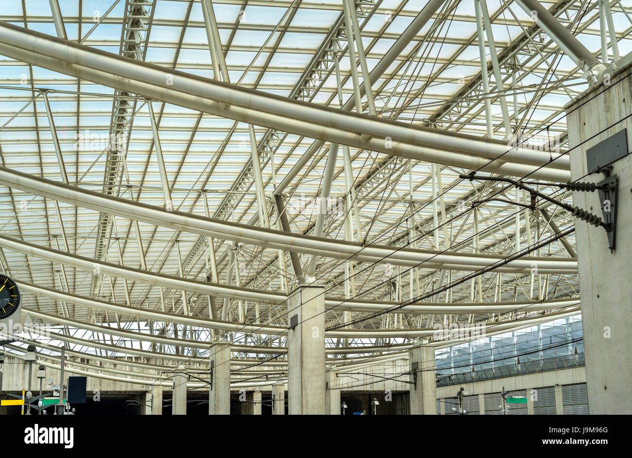 Aeroport Charles de Gaulle 2 TGV, una stazione ferroviaria in corrispondenza del principale aeroporto vicino a Parigi Foto Stock