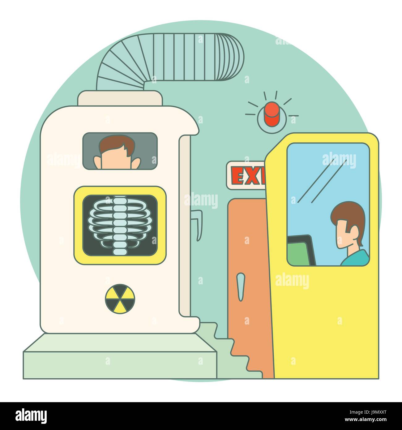 Foto di raggi X del torace in concetto di ospedale Illustrazione Vettoriale