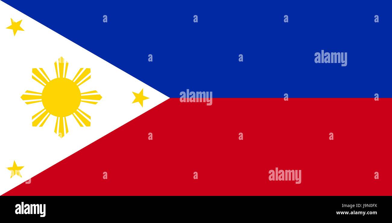 Philippine vettore di flag Illustrazione Vettoriale