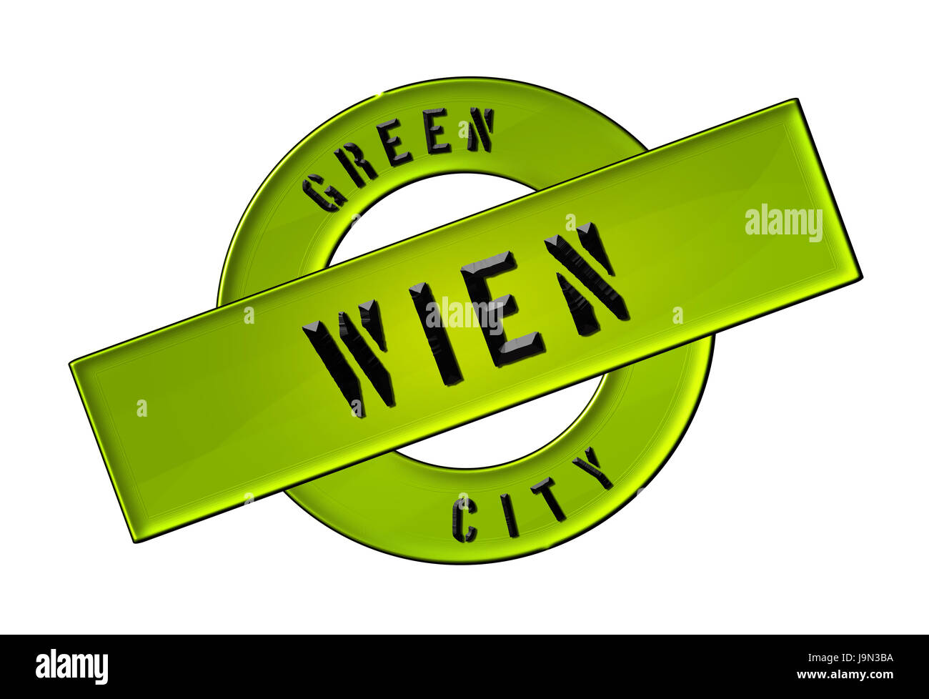 Città verde vienna - segno,il simbolo,banner per brochure, volantini,internet,... Foto Stock