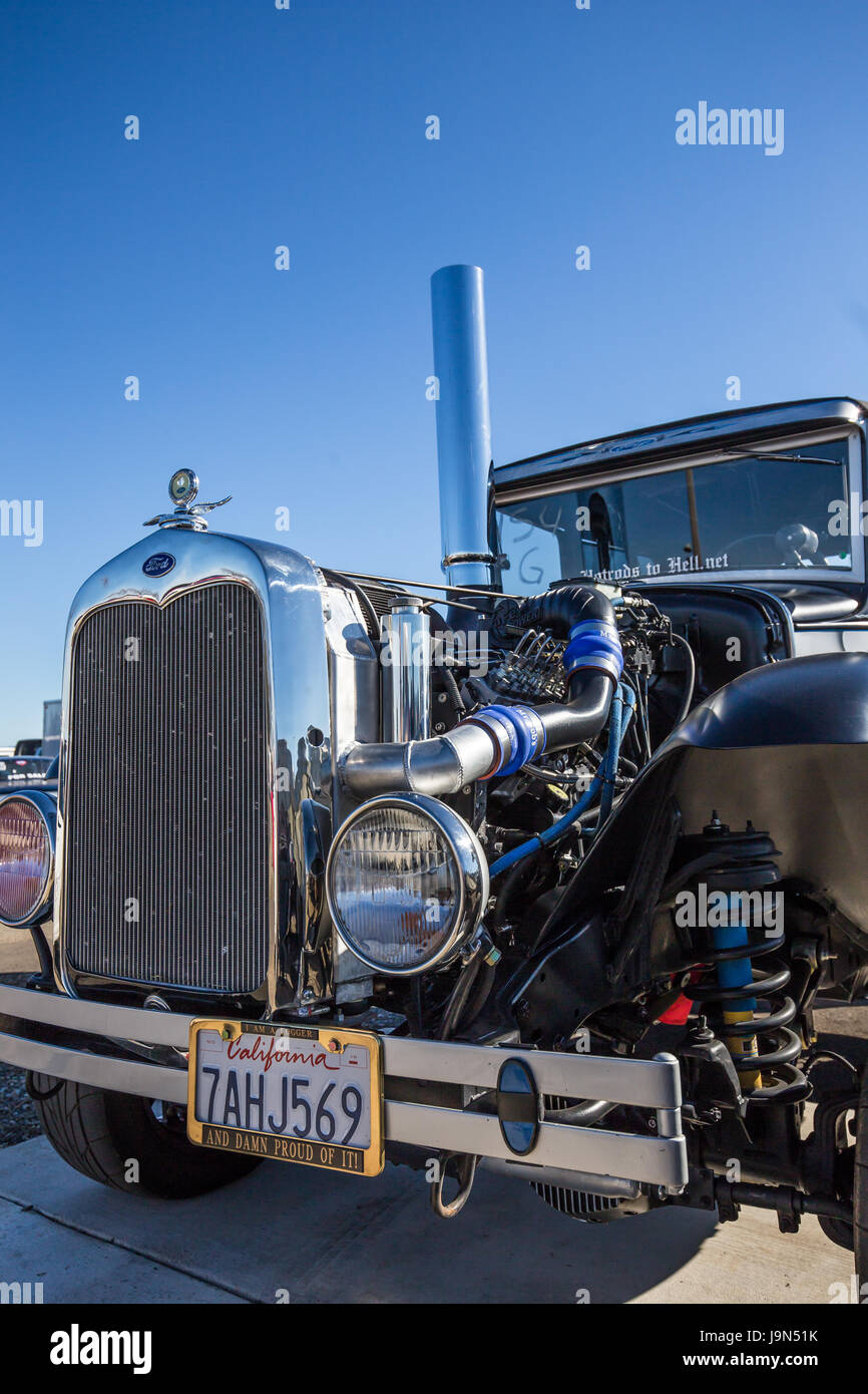Dragster in Redding Drag Strip in California del Nord. Foto Stock