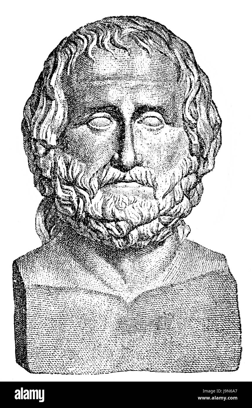 Euripide, c. 480-c. 406 BC, un tragedian di Atene classica Foto Stock