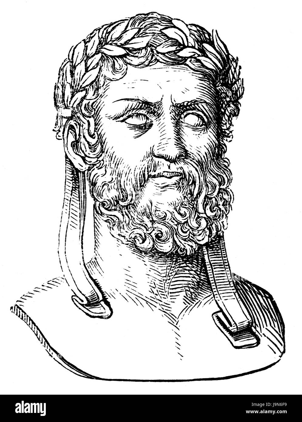 Senofonte di Atene, c. 430-354 BC, un antico filosofo greco, storico, soldato Foto Stock