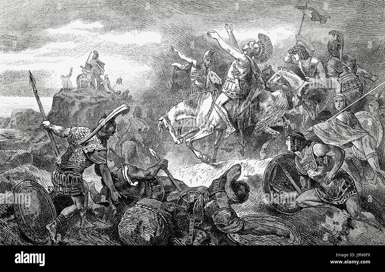 Senofonte di Atene, leader dei mercenari, noto come dieci mila, dopo la battaglia di Cunaxa Foto Stock