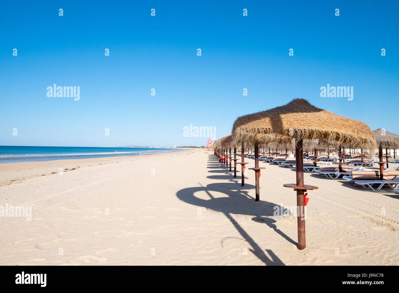 Monte Gordo beach, Monte Gordo, Algarve, PORTOGALLO Foto Stock