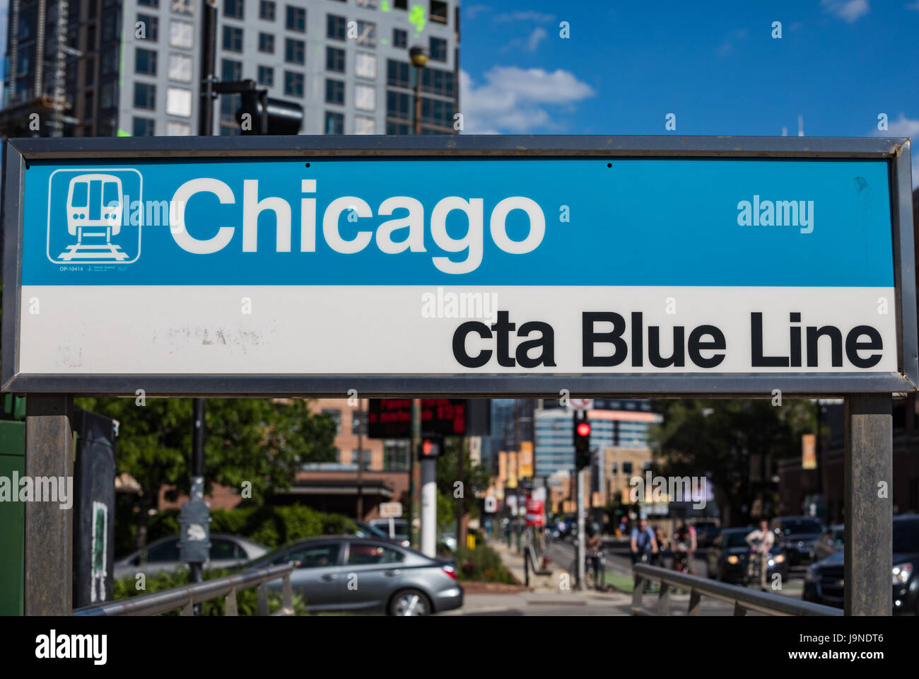 Chicago Linea Blu Foto Stock