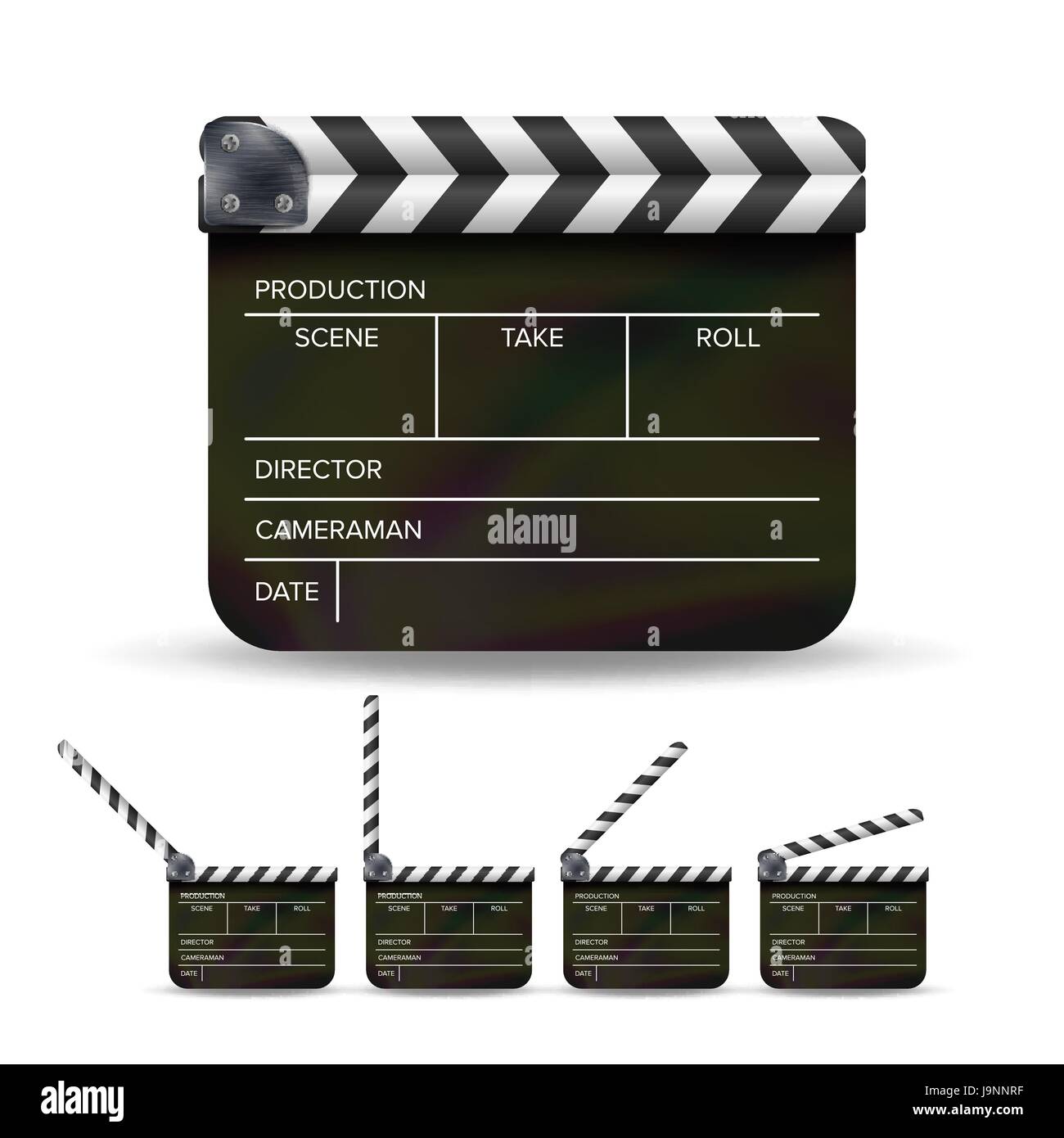 Battaglio Board vettore. Cinema nero battaglio isolato su uno sfondo bianco Illustrazione Vettoriale