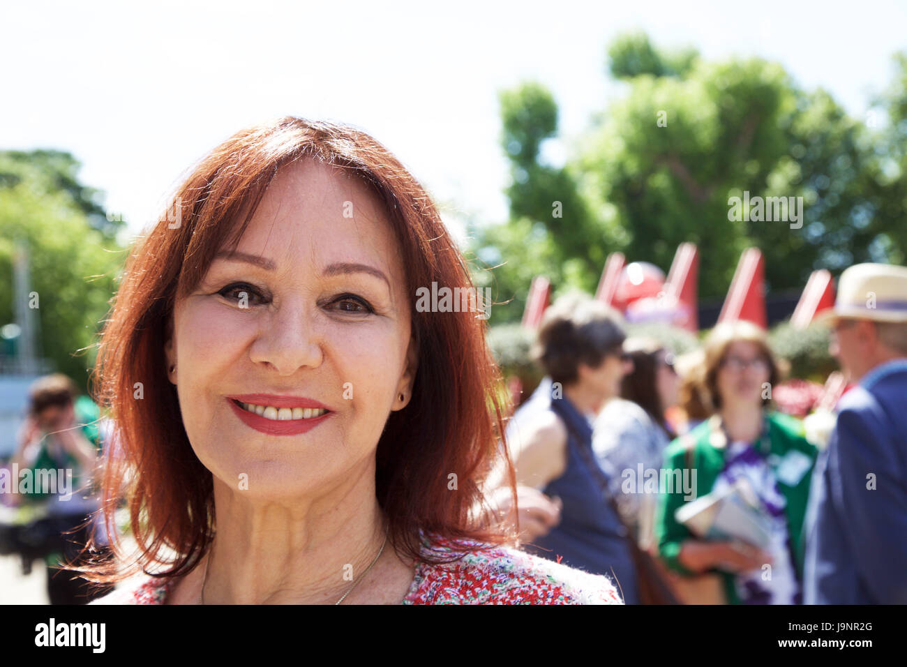 Arlene Phillips, coreografo al Chelsea Flower Show 2017 Foto Stock