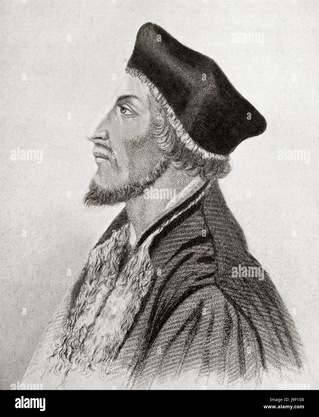 Jan Hus, aka Giovanni Hus o John Huss, c. 1369 - 1415. Sacerdote ceca, filosofo, Master, decano e rettore della Università Carlo a Praga, riformatore della Chiesa, fondatore di Hussitism e una figura seminale in Boemia del restauro. Da Hutchinson nella storia delle nazioni, pubblicato 1915. Foto Stock