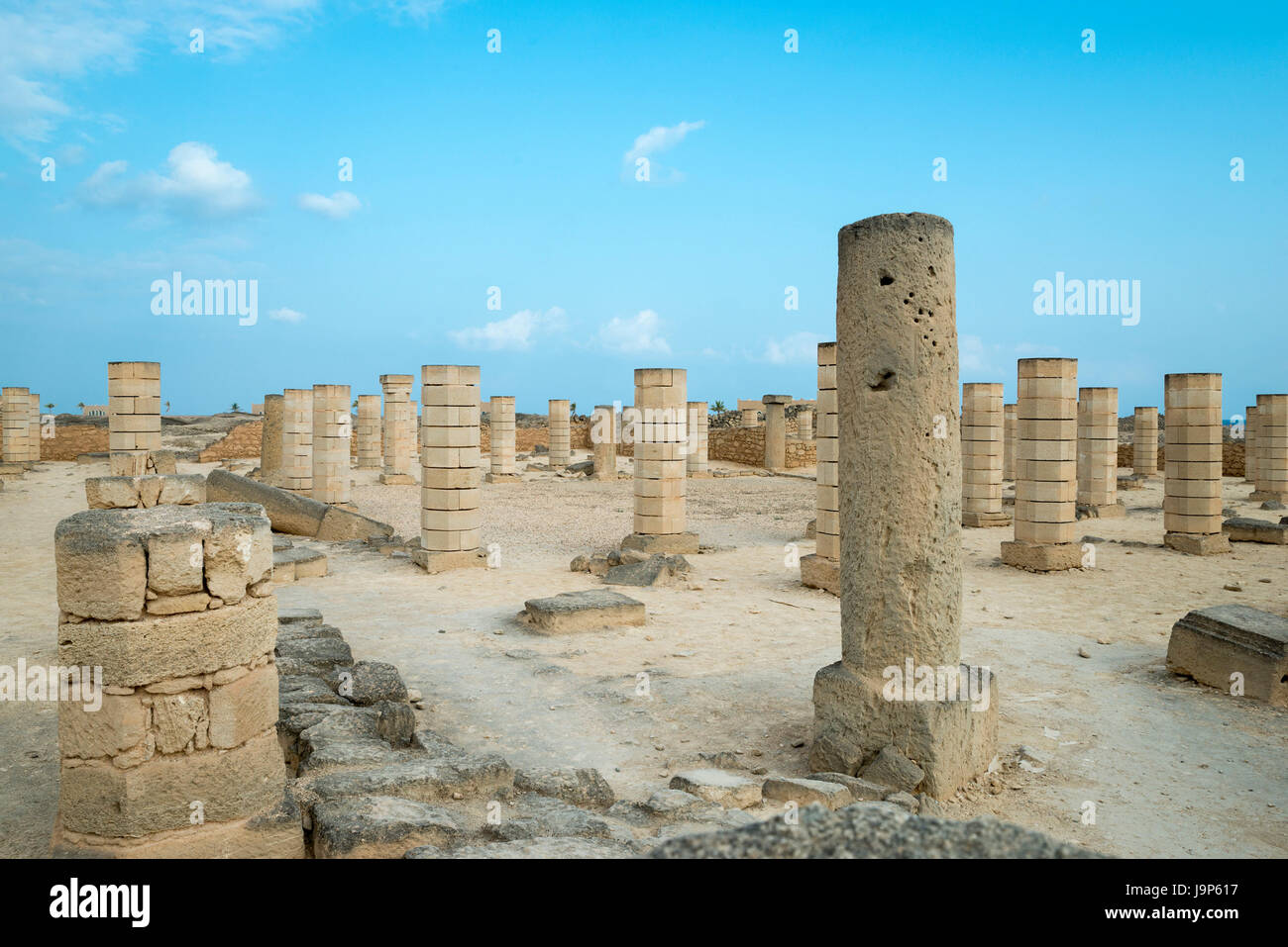 Al-Baleed parco archeologico, Salalah, Dhofar Governatorato, Oman Foto Stock