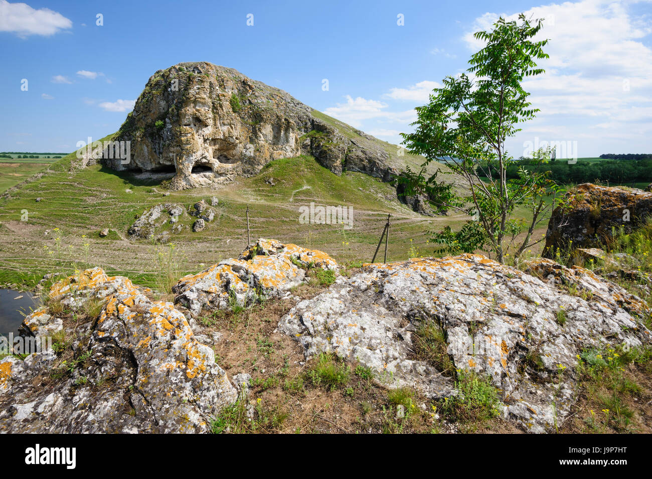 In una caverna nel toltre vicino al villaggio Butesti, Moldavia Foto Stock