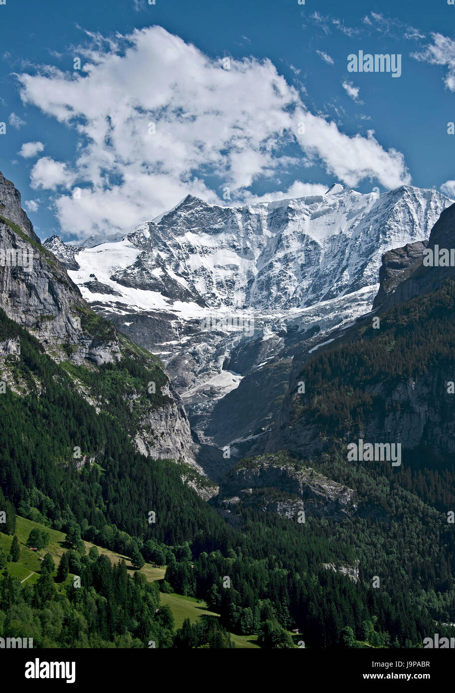 Ghiaccio, ghiacciaio, riscaldamento, fuso, fondere, cambiamenti climatici, montagne delle Alpi, Foto Stock