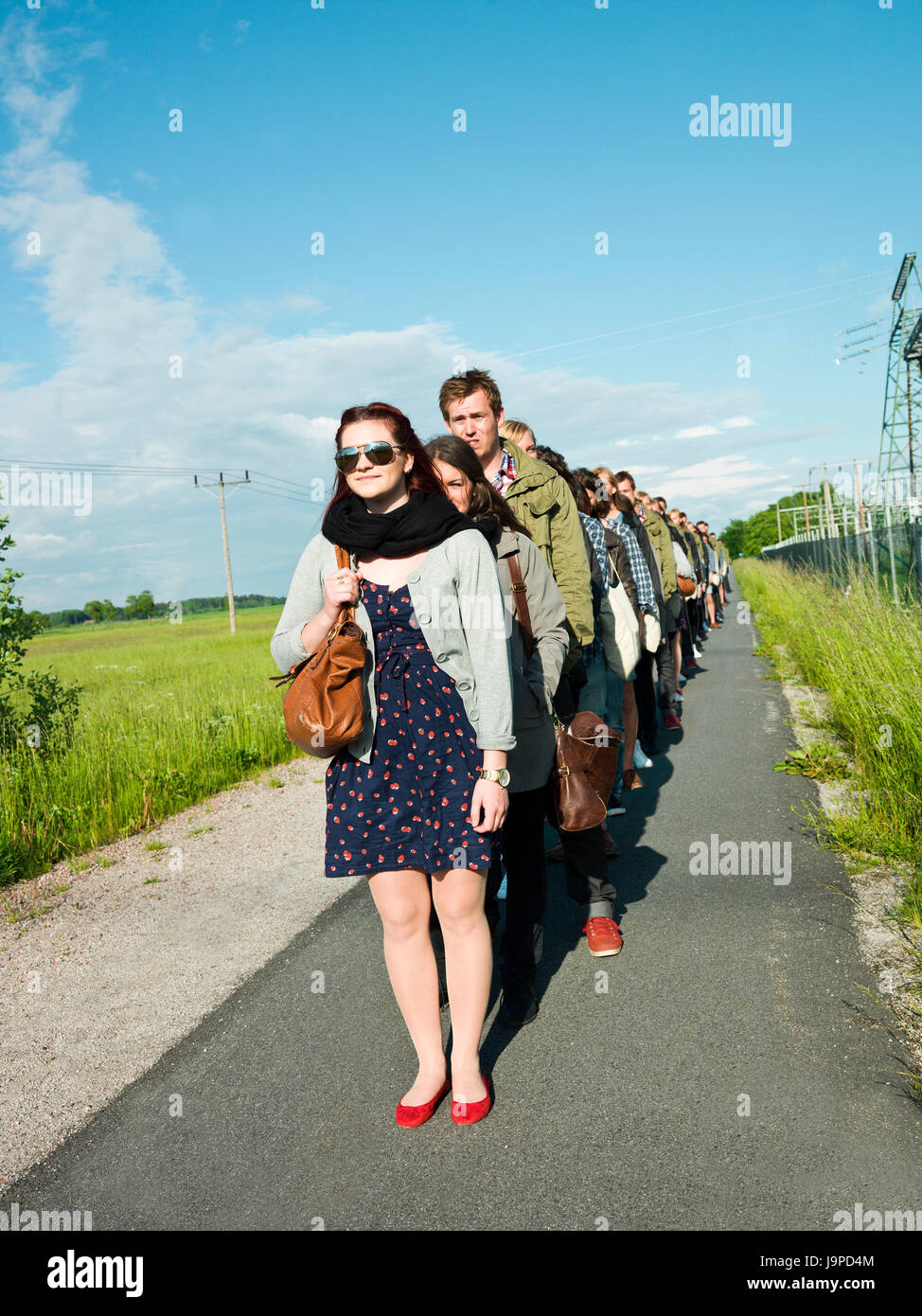 Attendere, in attesa, gli esseri umani e la tratta di esseri umani, persone, folk, persone, umana, uomo, Foto Stock