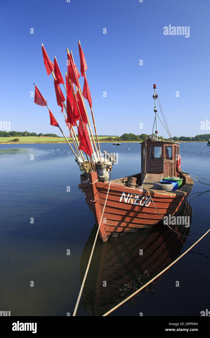 La germania,Meclemburgo-Pomerania occidentale,il Mar Baltico,isola Rügen,nuovamente Reddevitz,barca da pesca, Foto Stock