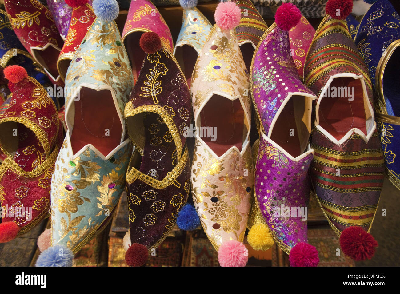Turchia,Istanbul , Sultanahmet,grande bazaar,bagno turco pantofole, Foto Stock