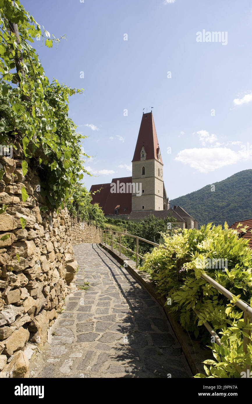Austria,l'Austria inferiore,Wachau,bianco chiese,chiesa parrocchiale, Foto Stock