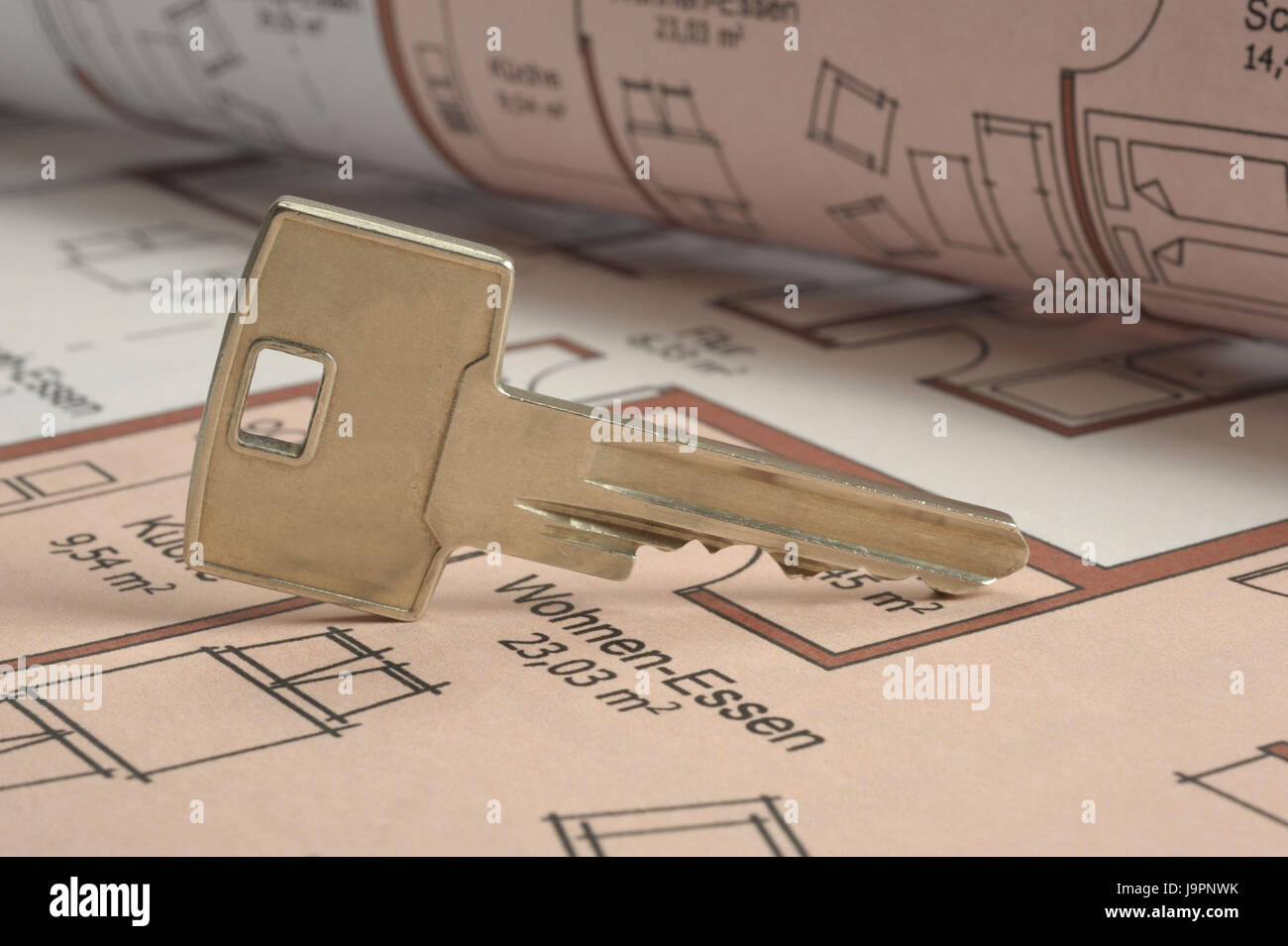 Architetto piano,chiave,icona,costruzione di una casa,architettura, Foto Stock